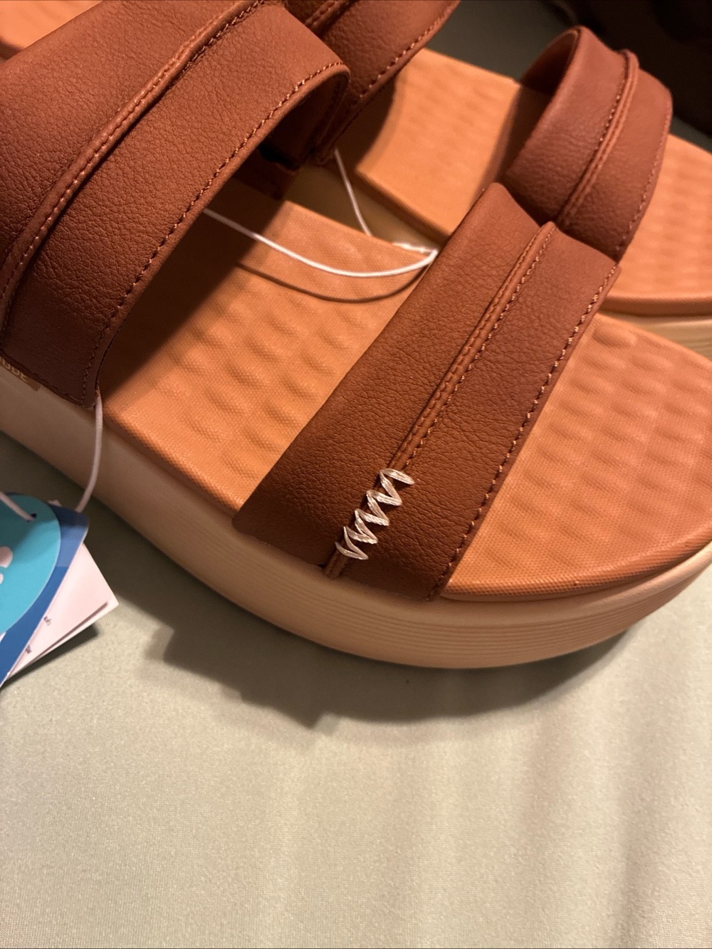 Hey dude ladies Austin slide classic cognac size 10 - Picture 3 of 8